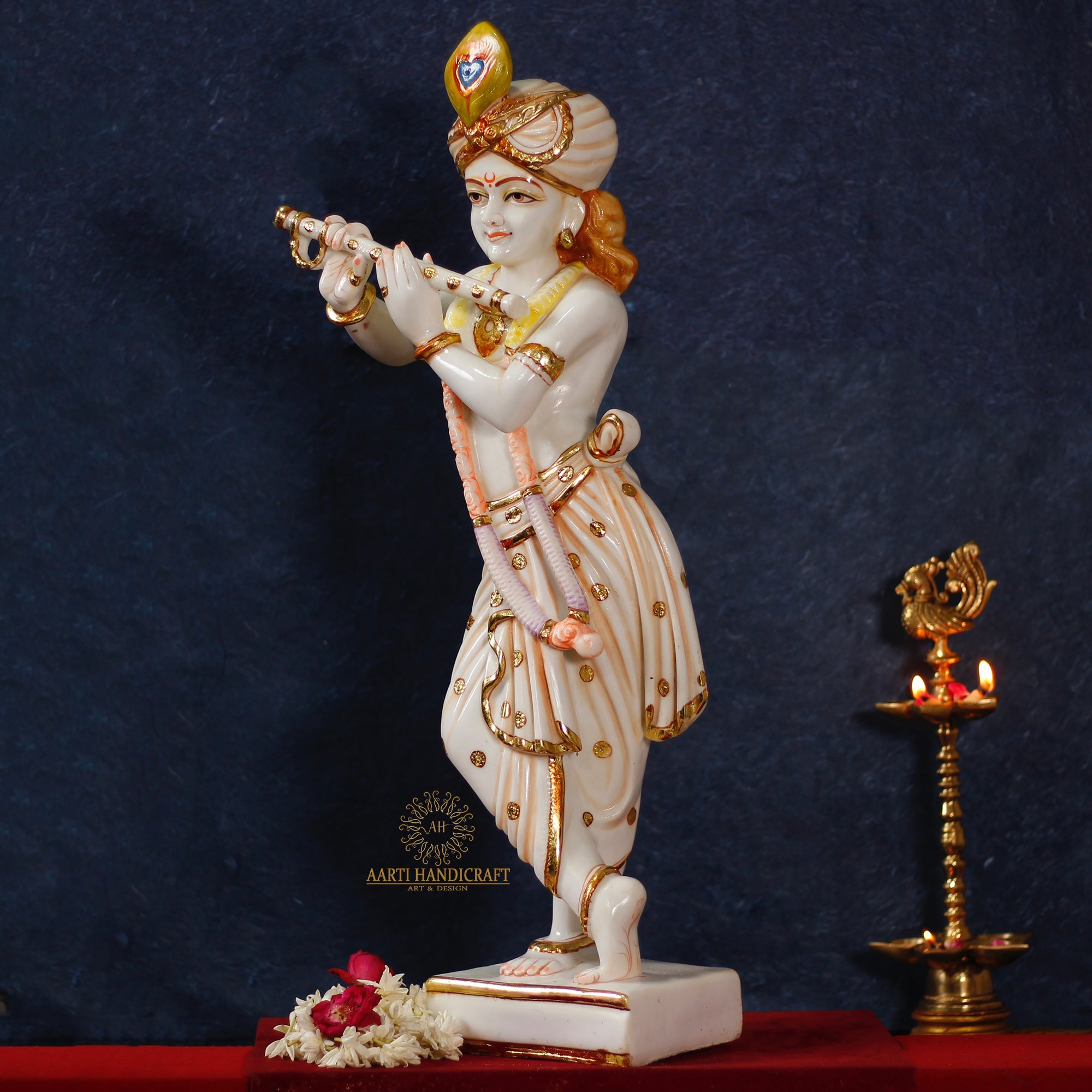 26" Standing Handsome Krishna in Resin