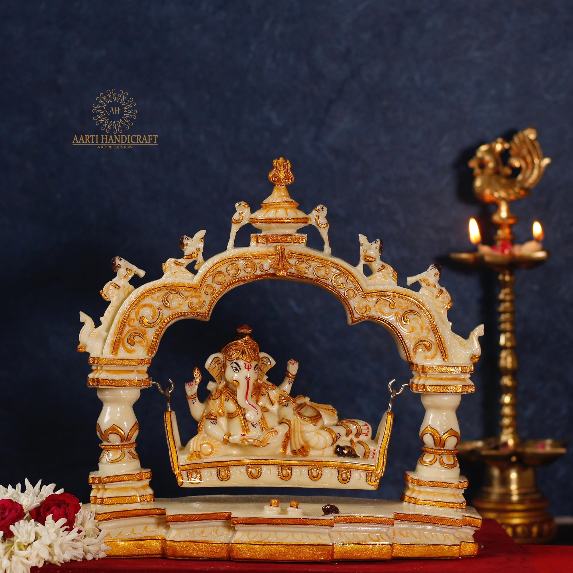 SWING LORD GANESHA | MARBLE DUST