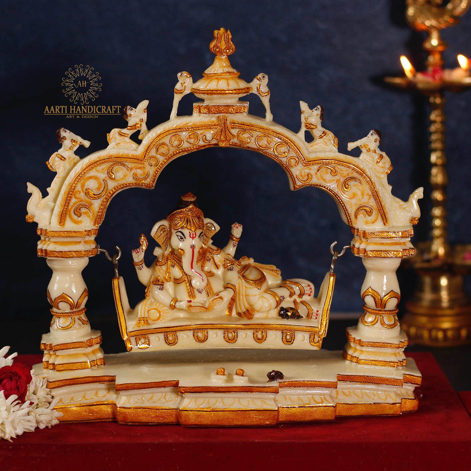 SWING LORD GANESHA | MARBLE DUST