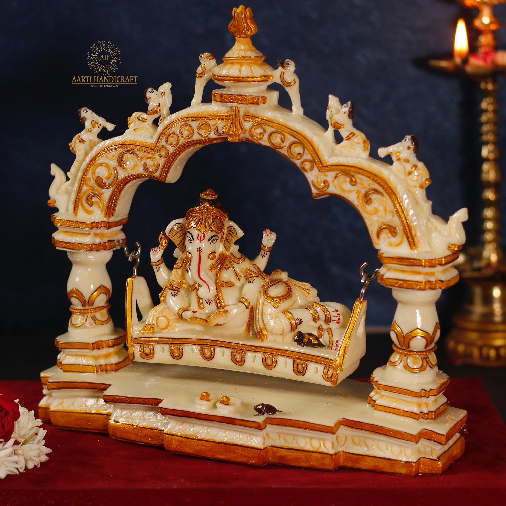 SWING LORD GANESHA | MARBLE DUST