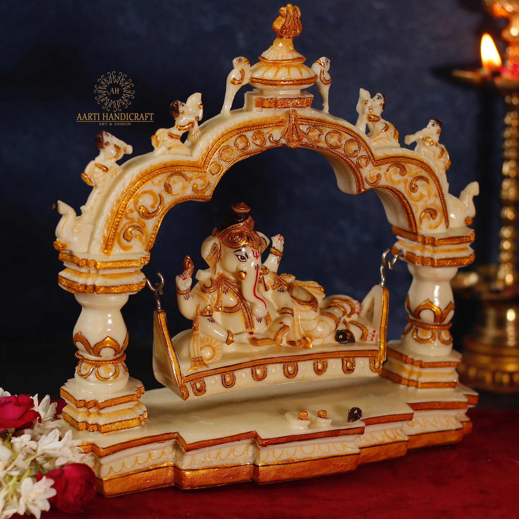 SWING LORD GANESHA | MARBLE DUST