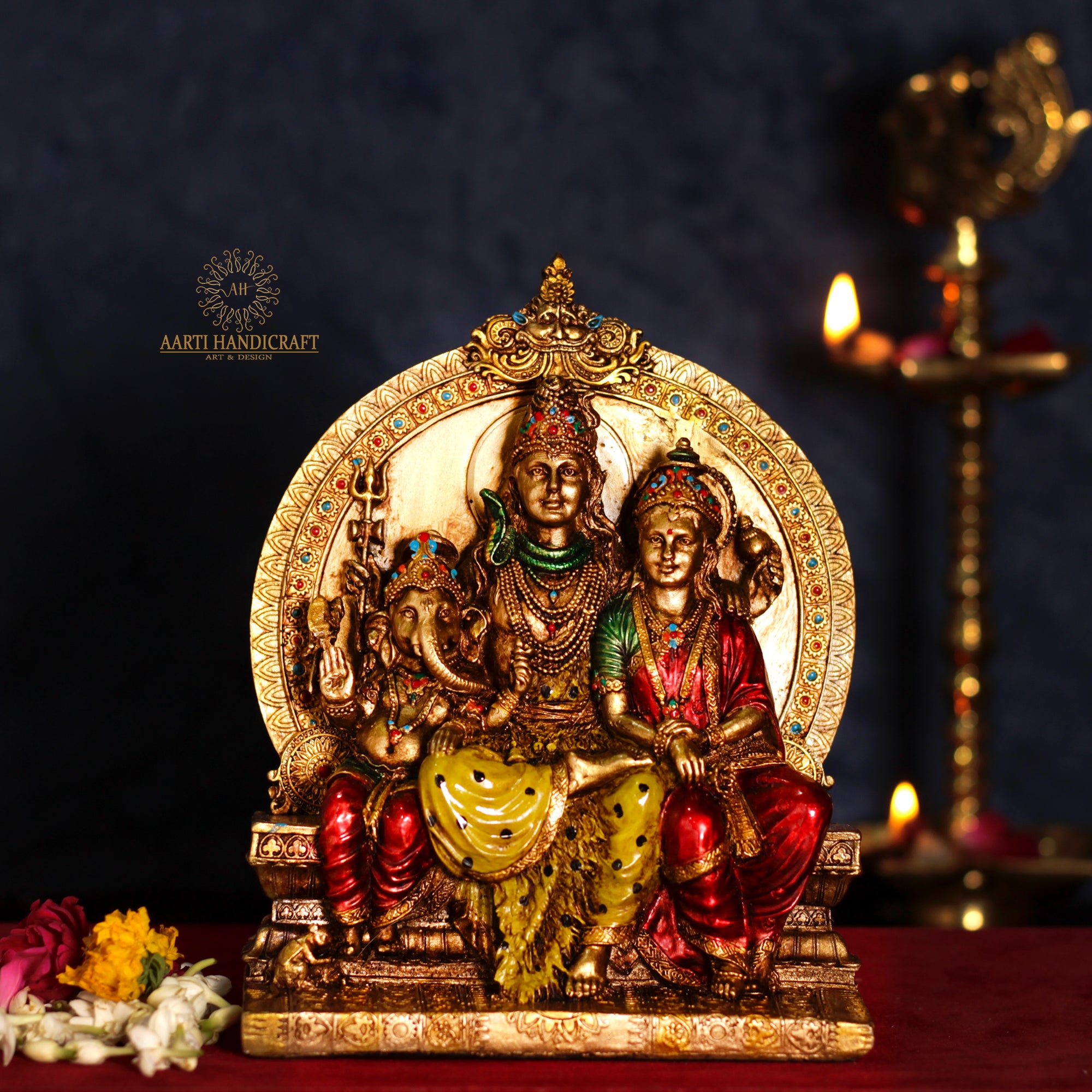 Beautiful Shiva Family/Parivar In 8 Inches