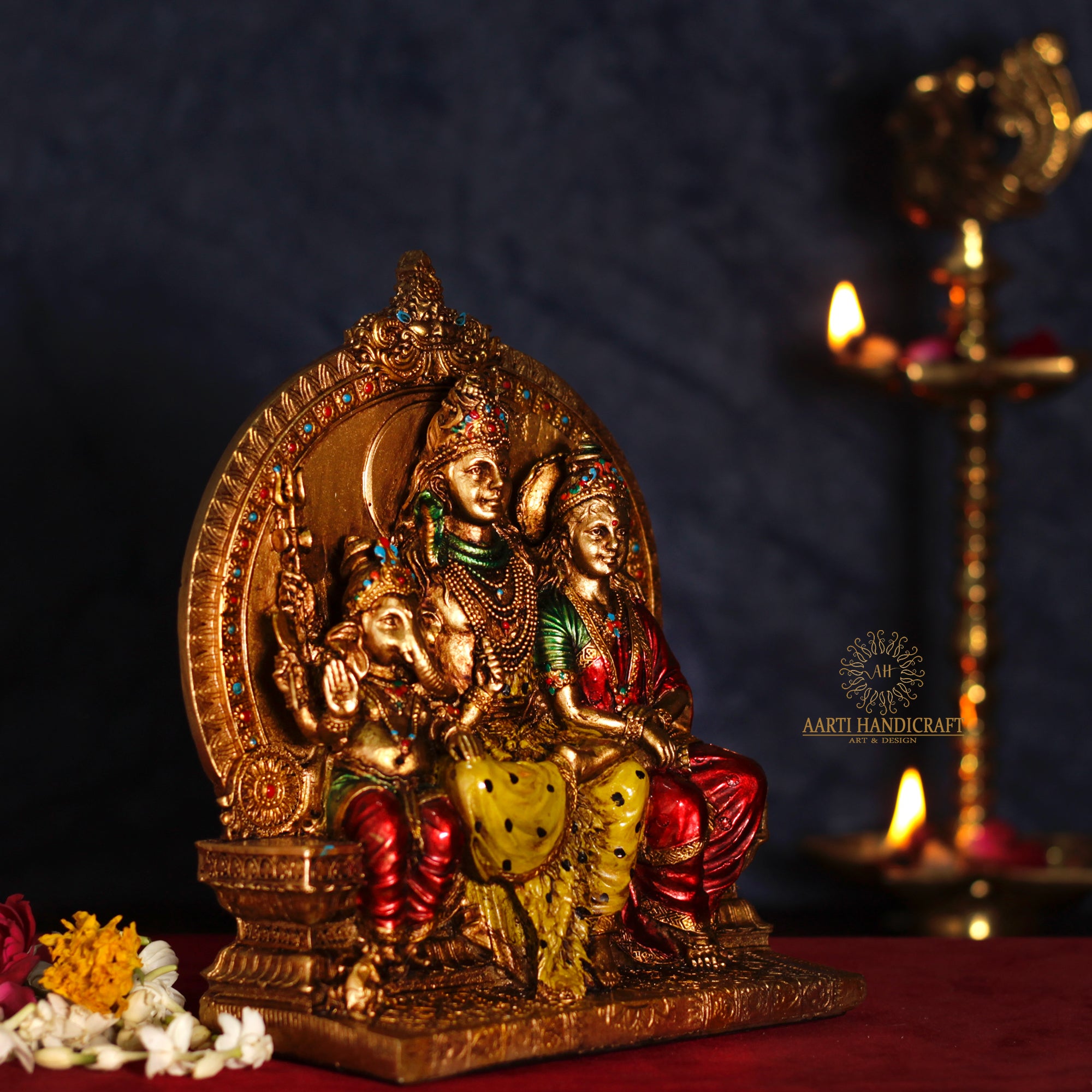 Beautiful Shiva Family/Parivar In 8 Inches