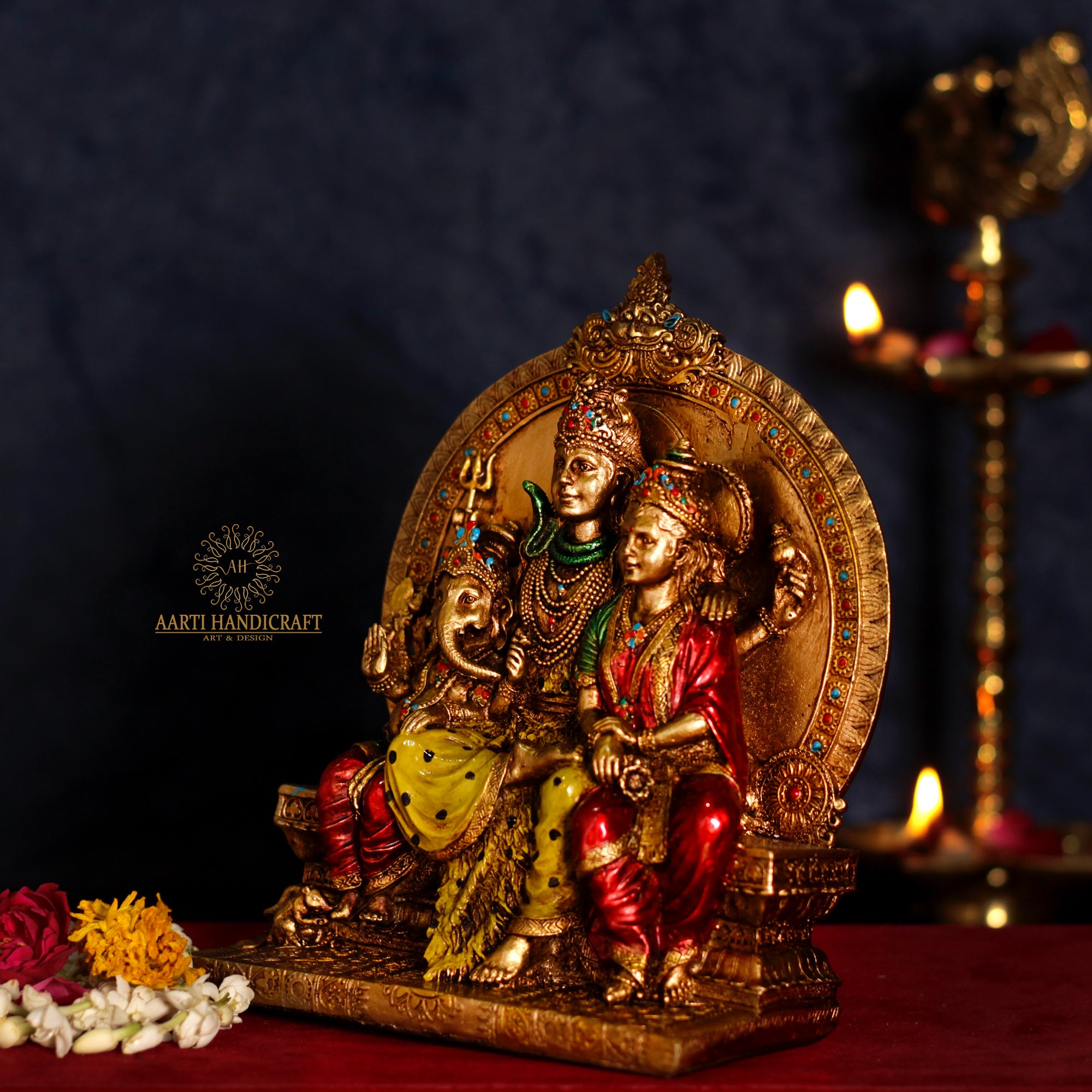 Beautiful Shiva Family/Parivar In 8 Inches