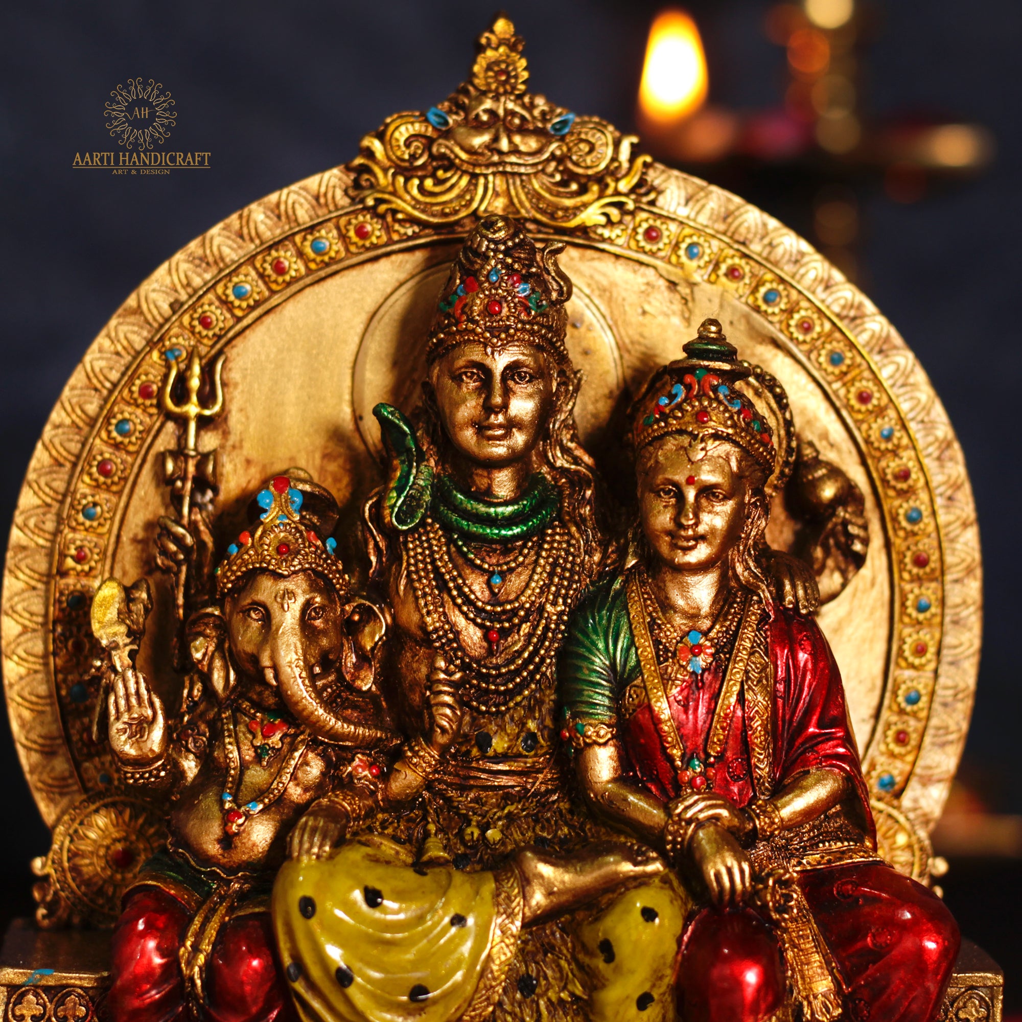 Beautiful Shiva Family/Parivar In 8 Inches