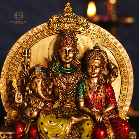 Beautiful Shiva Family/Parivar In 8 Inches