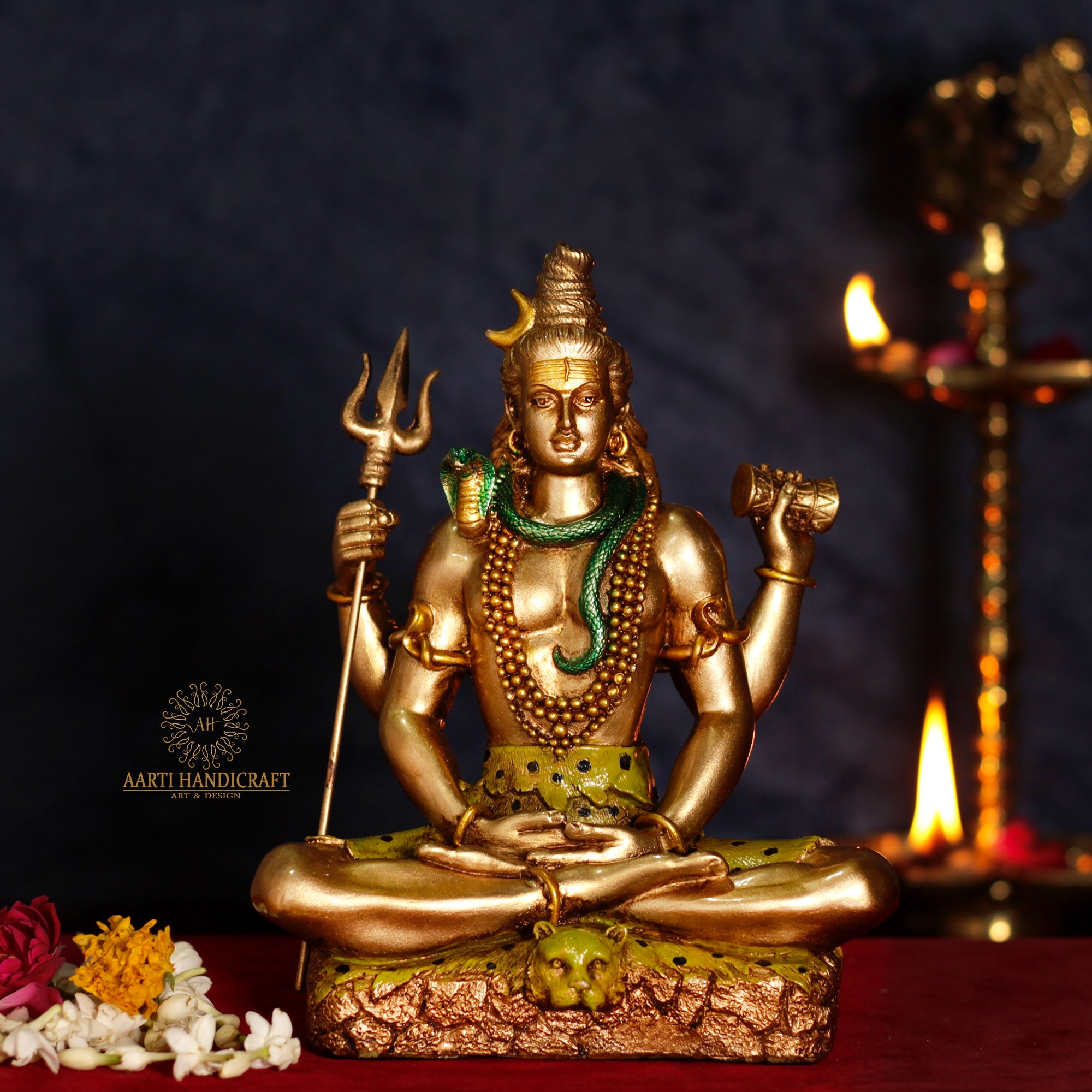 Elegant Lord Shiva In Resin For Temple/Puja/Decor