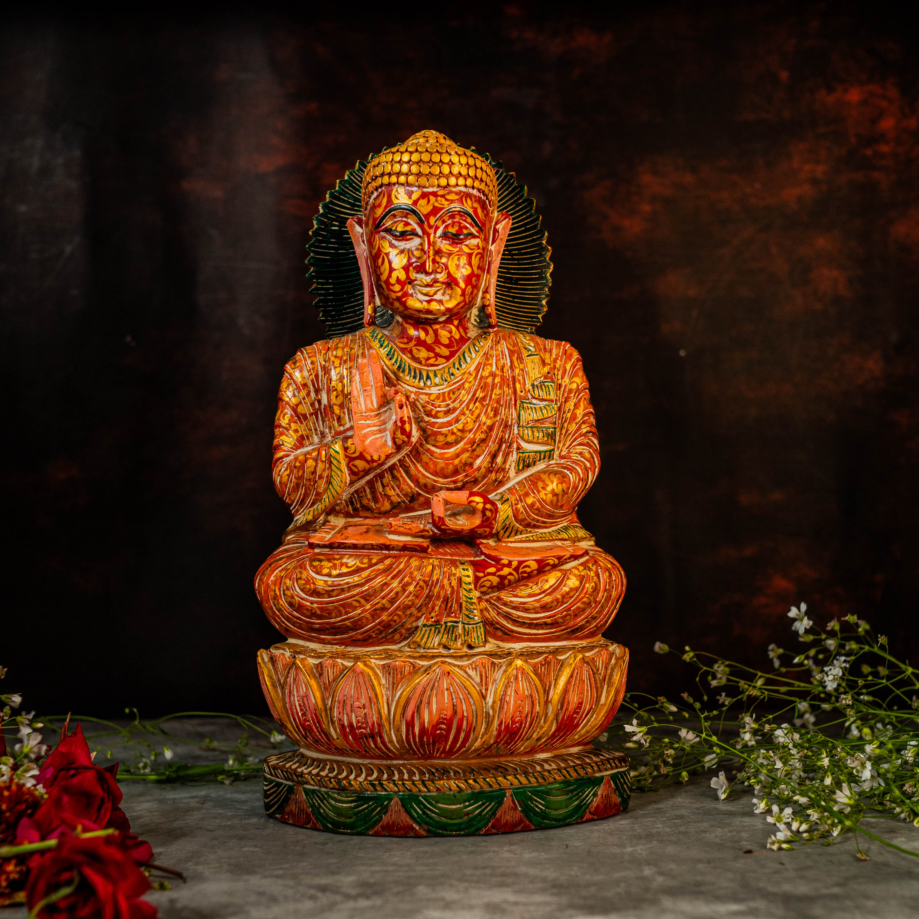12" Handcrafted Traditional Buddha for Home Décor