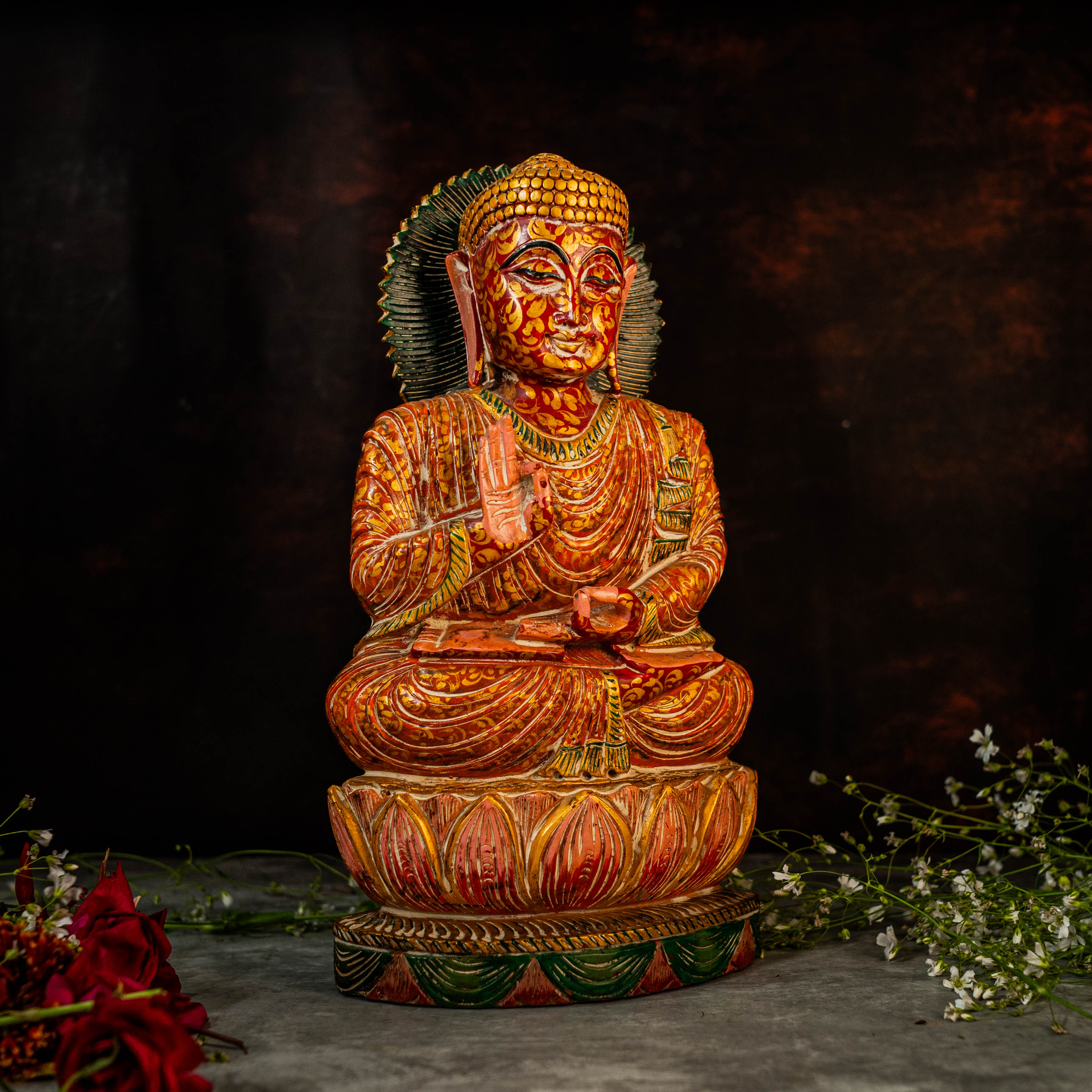 12" Handcrafted Traditional Buddha for Home Décor