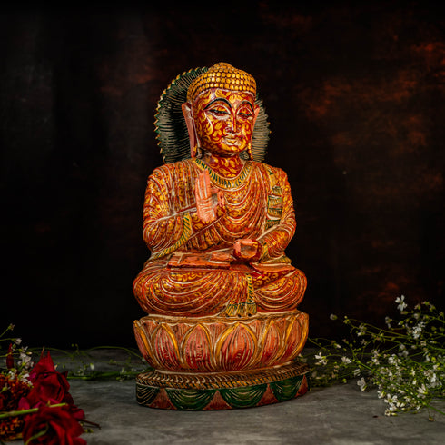 12" Handcrafted Traditional Buddha for Home Décor