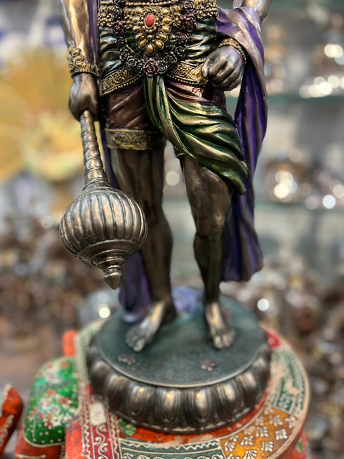 24" Standing Hanuman In Marble Dust