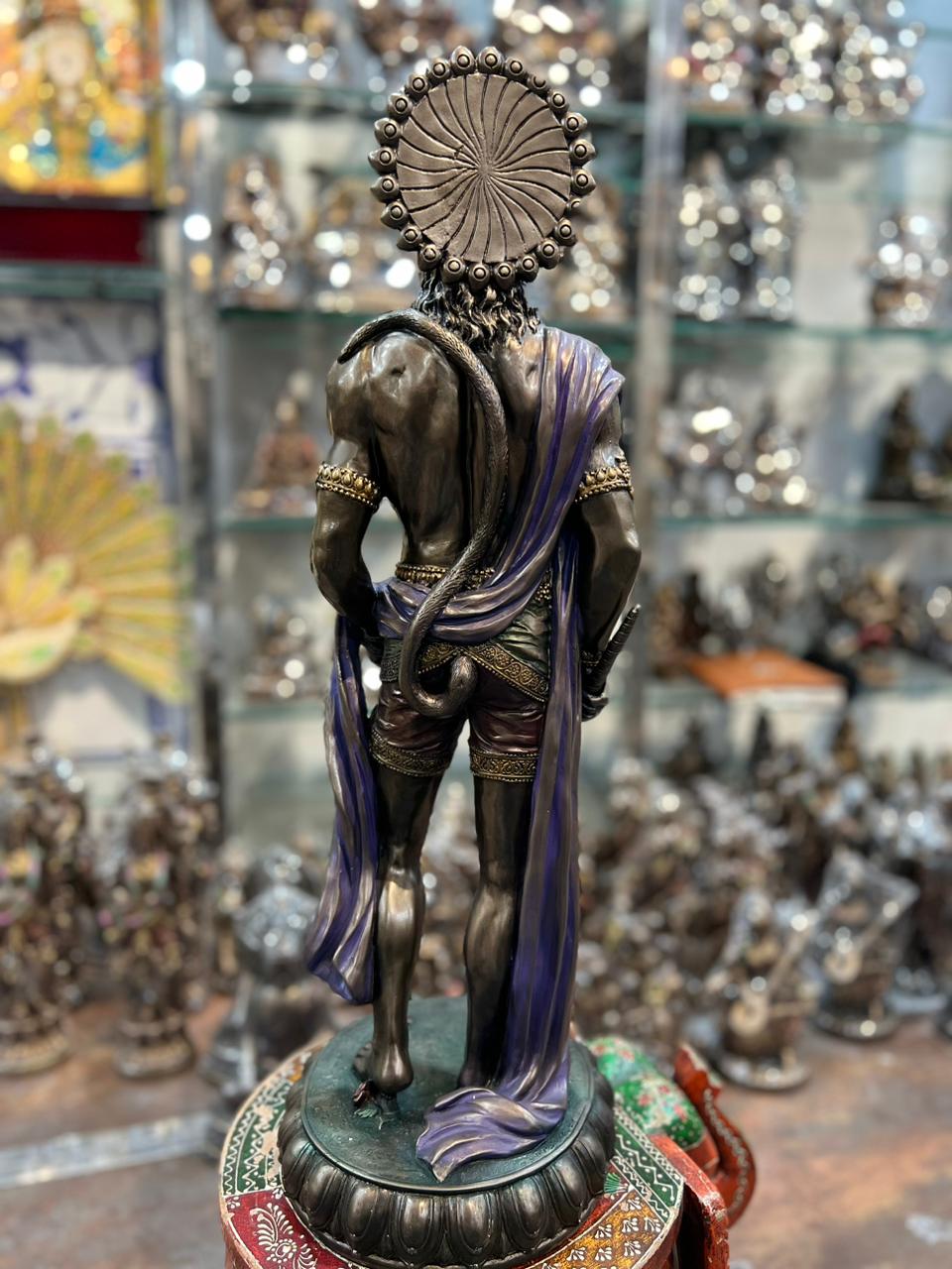 24" Standing Hanuman In Marble Dust