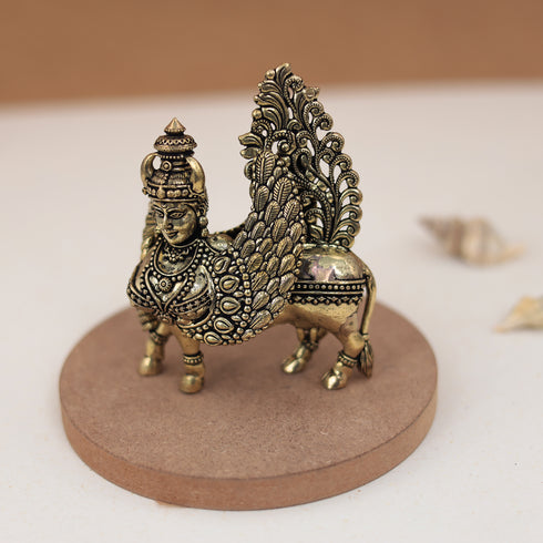 Brass Kamdhenu – Divine Wish-Fulfilling Cow For Festive/Gift