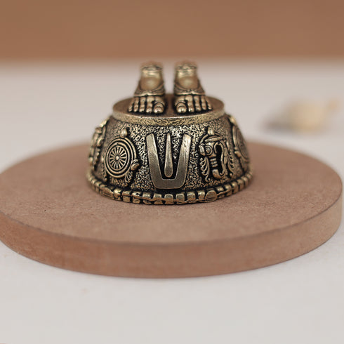 Brass Bala Ji Charan Paduka/ Vishnu Charan Paduka/ Peumal Charan Paduka In