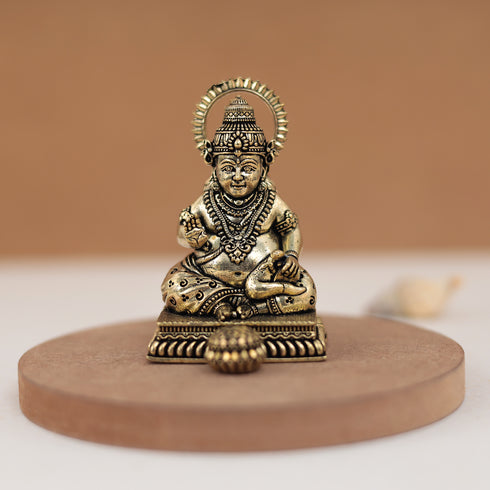 Superfine Antique Kuber - Symbol of Wealth (In Brass)/Diwali Gift
