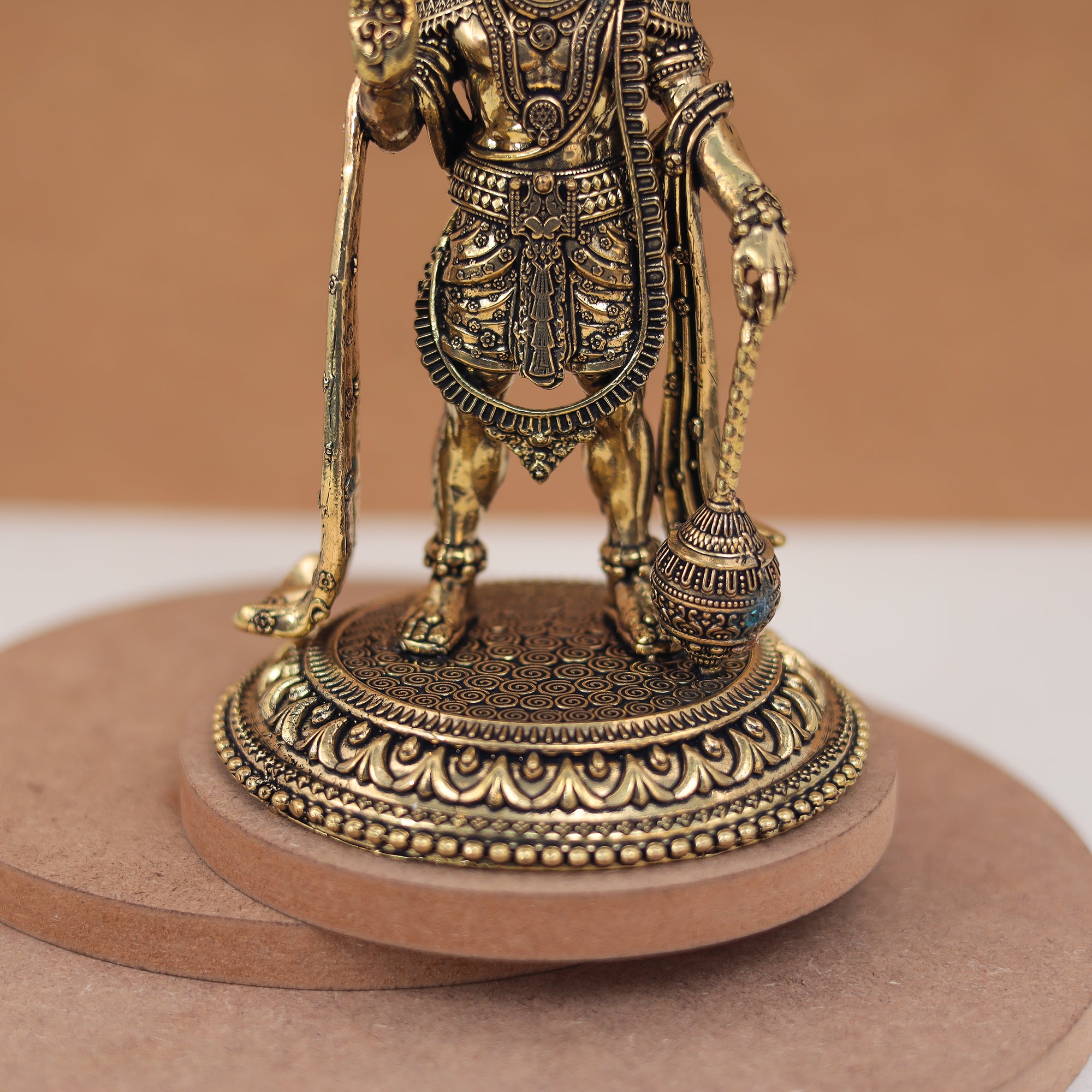Superfine Pure Brass Standing Bahubali Hanuman In 6.5 Inches