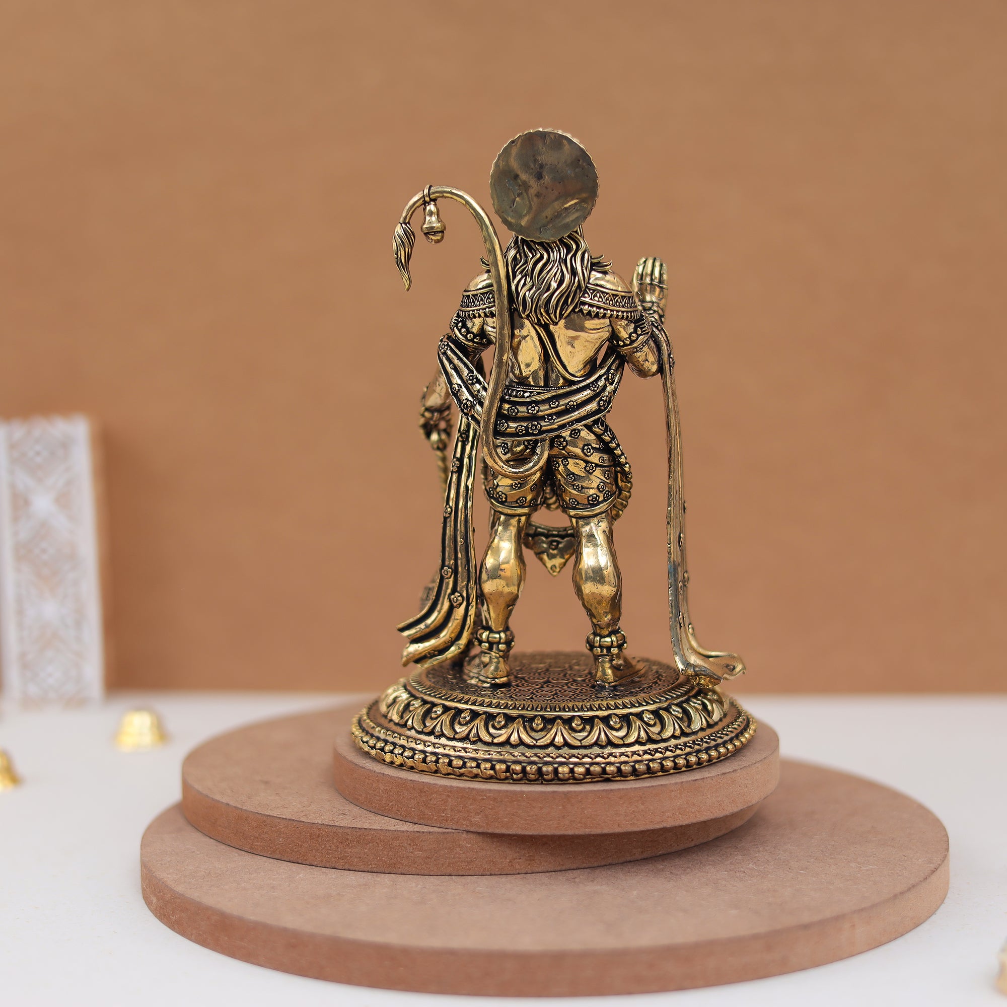 Superfine Pure Brass Standing Bahubali Hanuman In 6.5 Inches