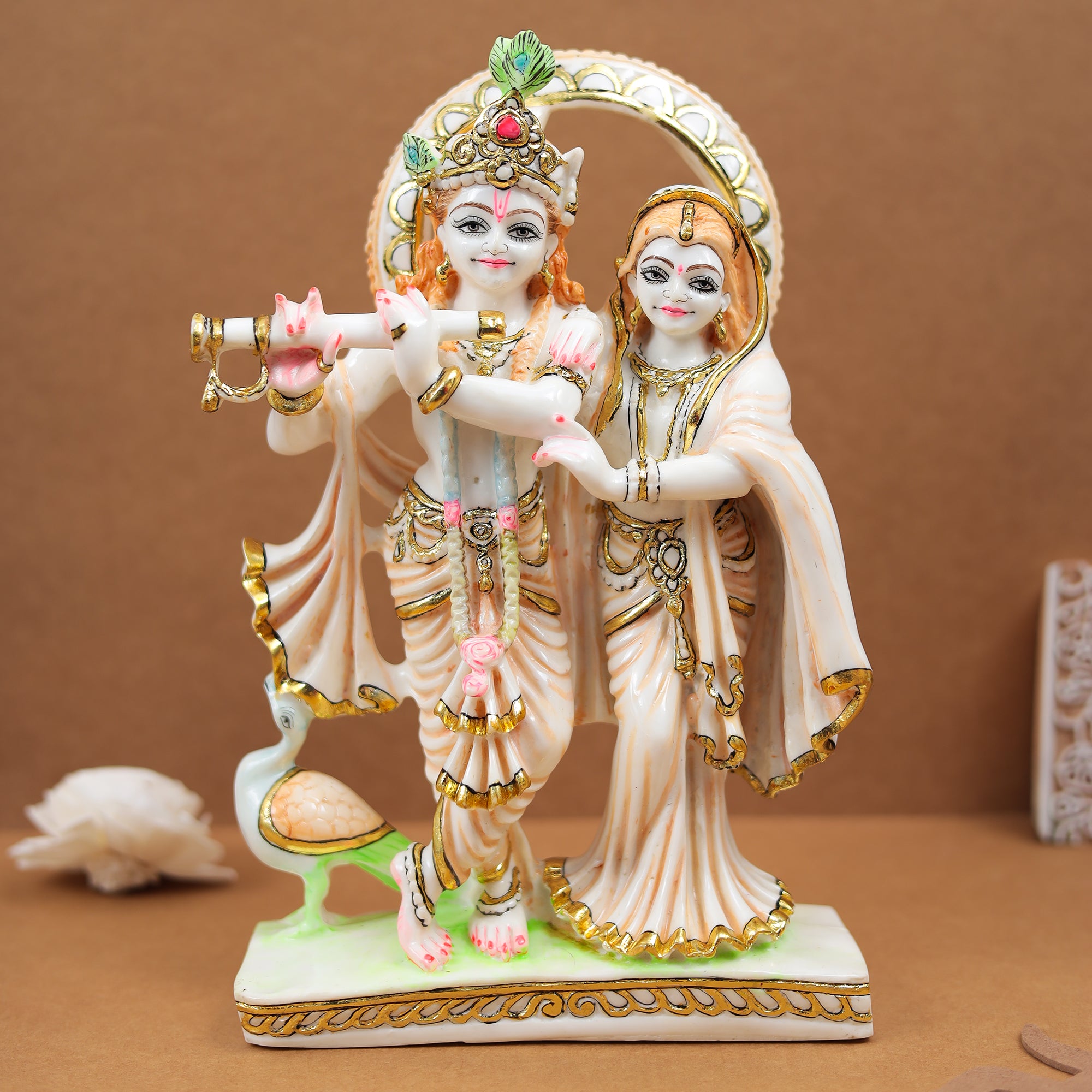 Beautiful Fine Finish 17" Dancing Radha Krishna pair/Jugal Joda