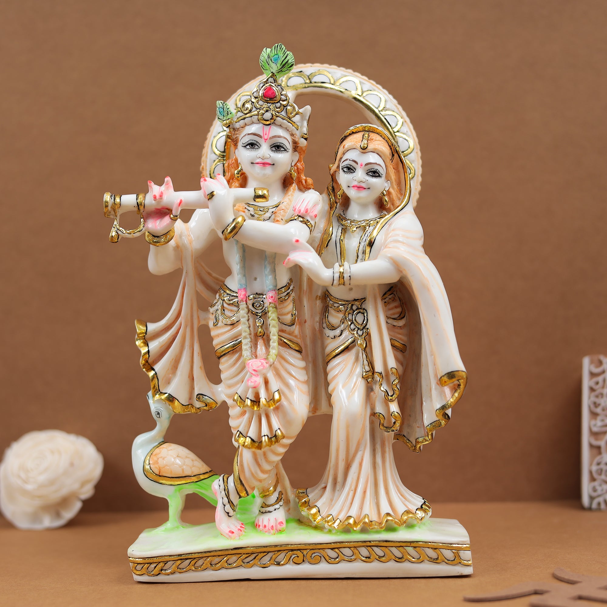 Beautiful Fine Finish 17" Dancing Radha Krishna pair/Jugal Joda