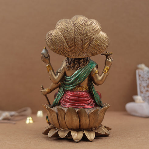 Lord Vishu Idol In Sitting Position In 8 Inches