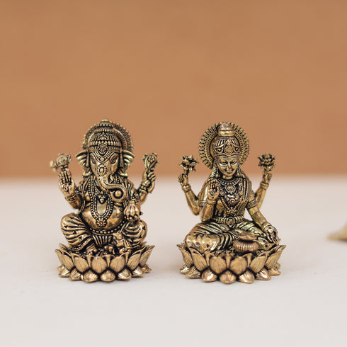 Diwali Special Lakshmi & Ganesh Idol Pair/Customised Gift Box In 2.5 Inches