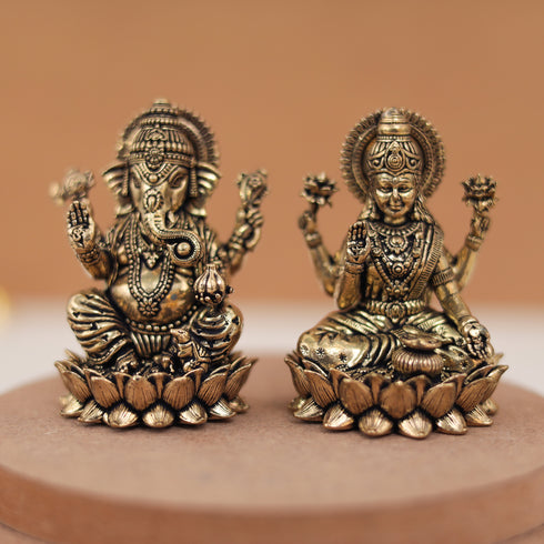 Diwali Special Lakshmi & Ganesh Idol Pair/Customised Gift Box In 2.5 Inches