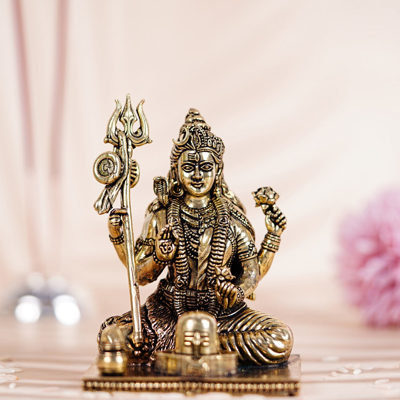 Divine Lord Shiva With Shivling In 3.5 Inches (8.8 Cm)
