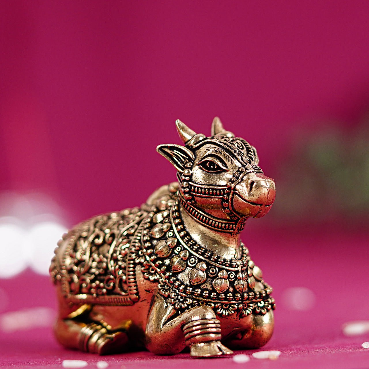 Superfine Brass Nandi In antique finish