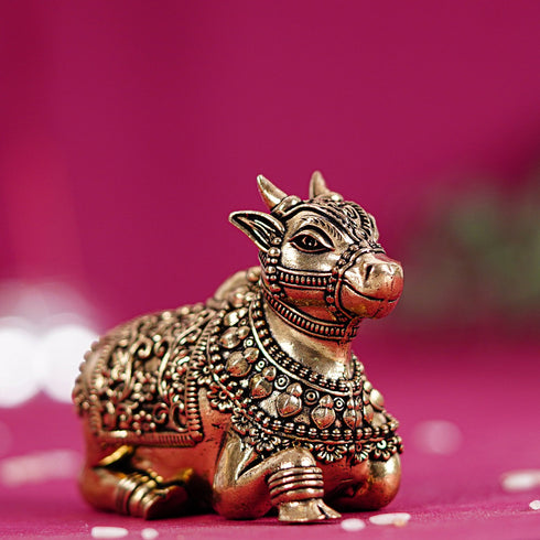 Superfine Brass Nandi In antique finish