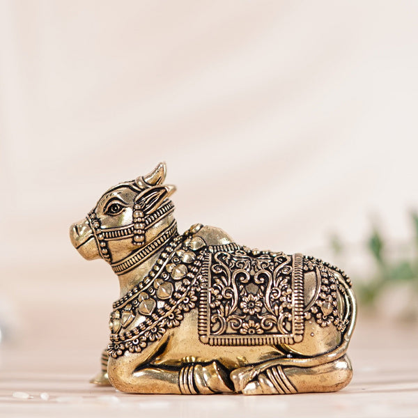 Superfine Brass Nandi In antique finish
