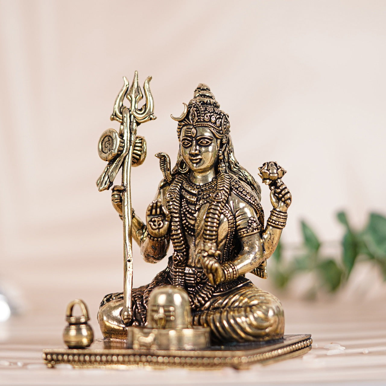 Divine Lord Shiva With Shivling In 3.5 Inches (8.8 Cm)