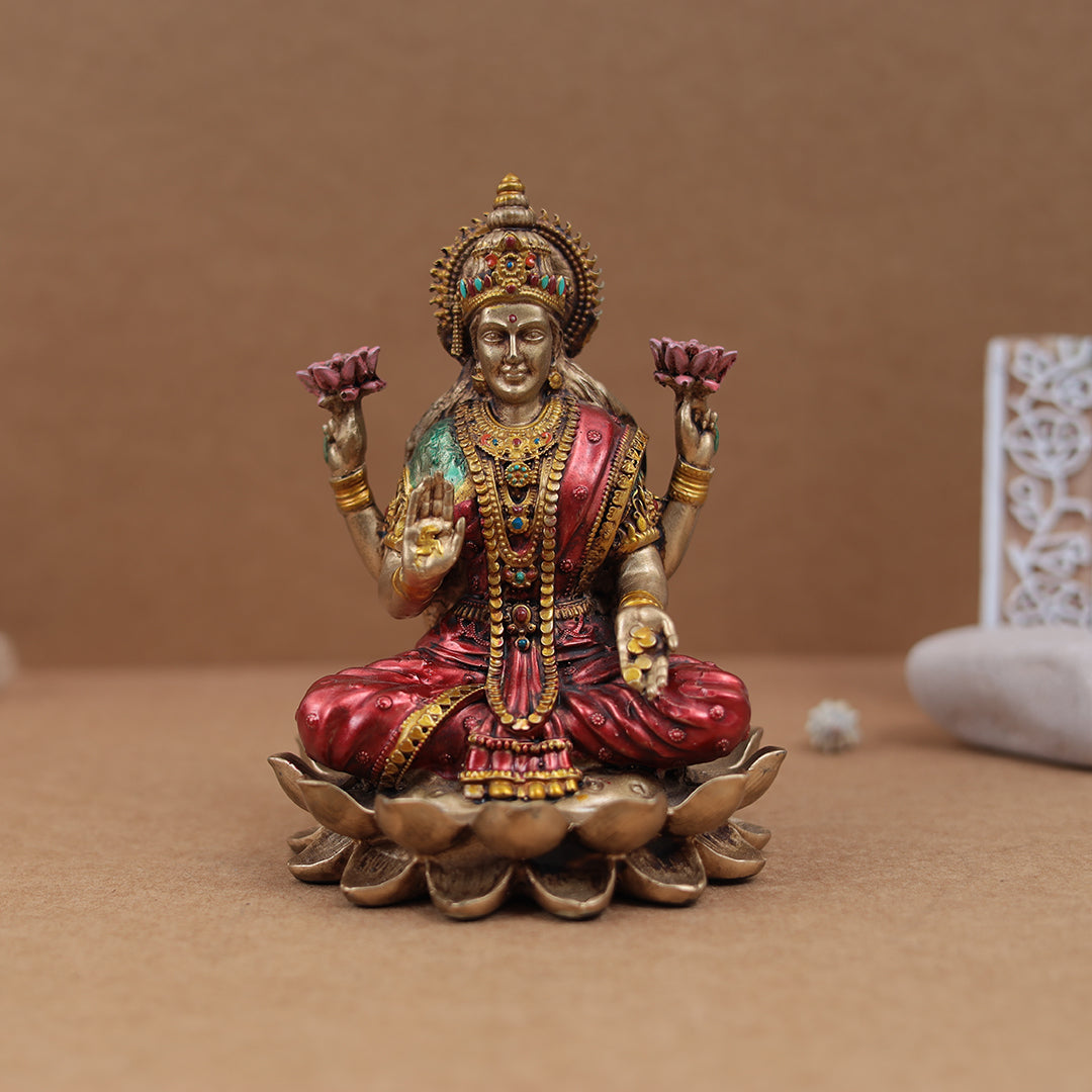 Exquisite Ganesh and Lakshmi Pair In 6 Inches