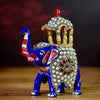 Decorative Meenakari Elephant Statue With Jharoka