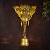 Elephant Wall Hanging Bell in Pure Brass For Home Decor/Puja Decor/Festive Decor | 9.5 Inch