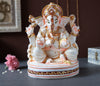 Ganesha Big Idol In White Finish in Resin 11"