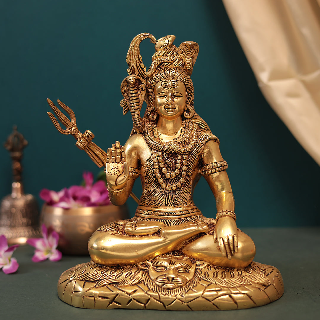 Fine Brass Shiva Idol in 11.5 Inches