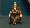Superfine Reading Ganesha Sitting On Rocking Chair In 7 Inch