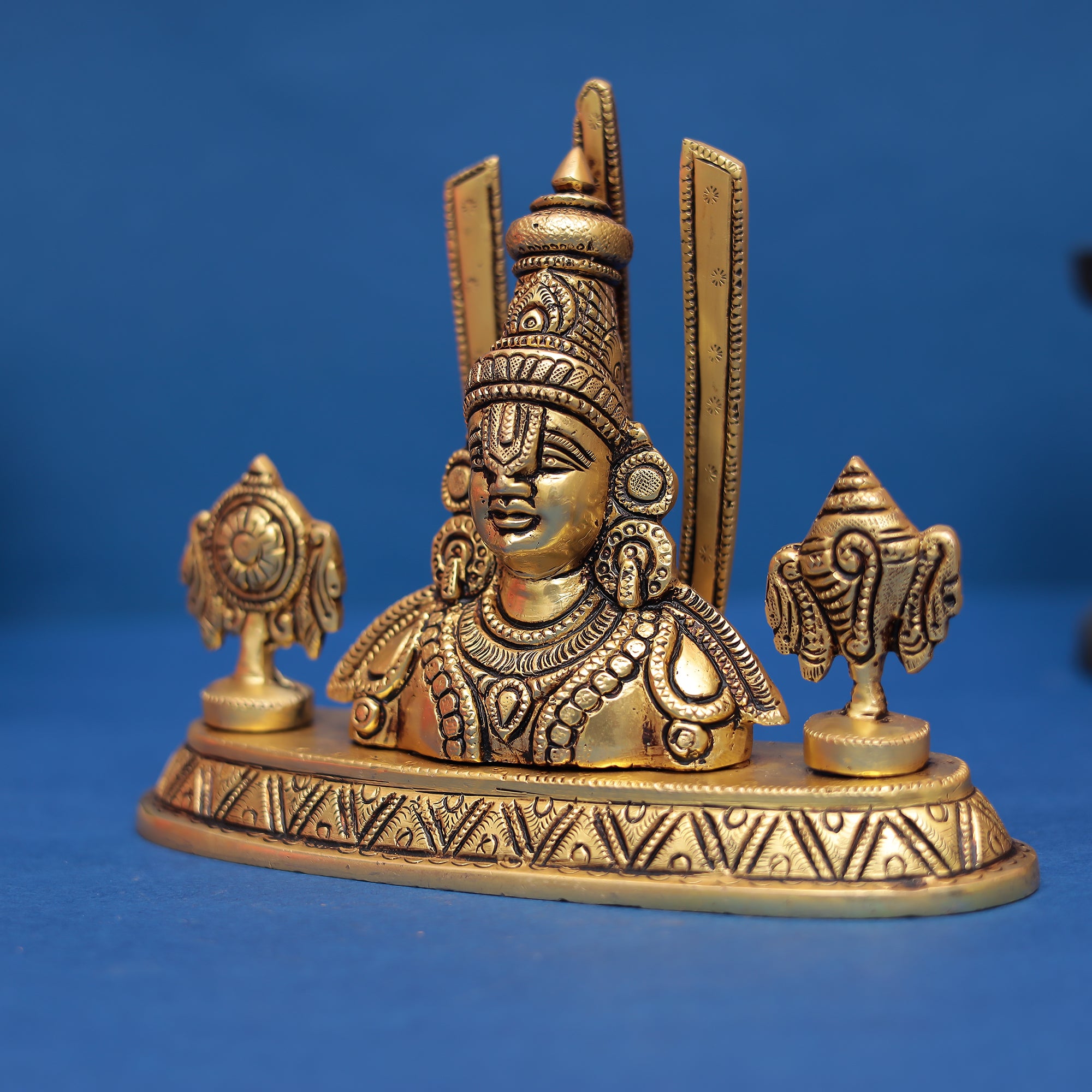 Brass Tirupati Balaji/Venkateshwara Bust Idol