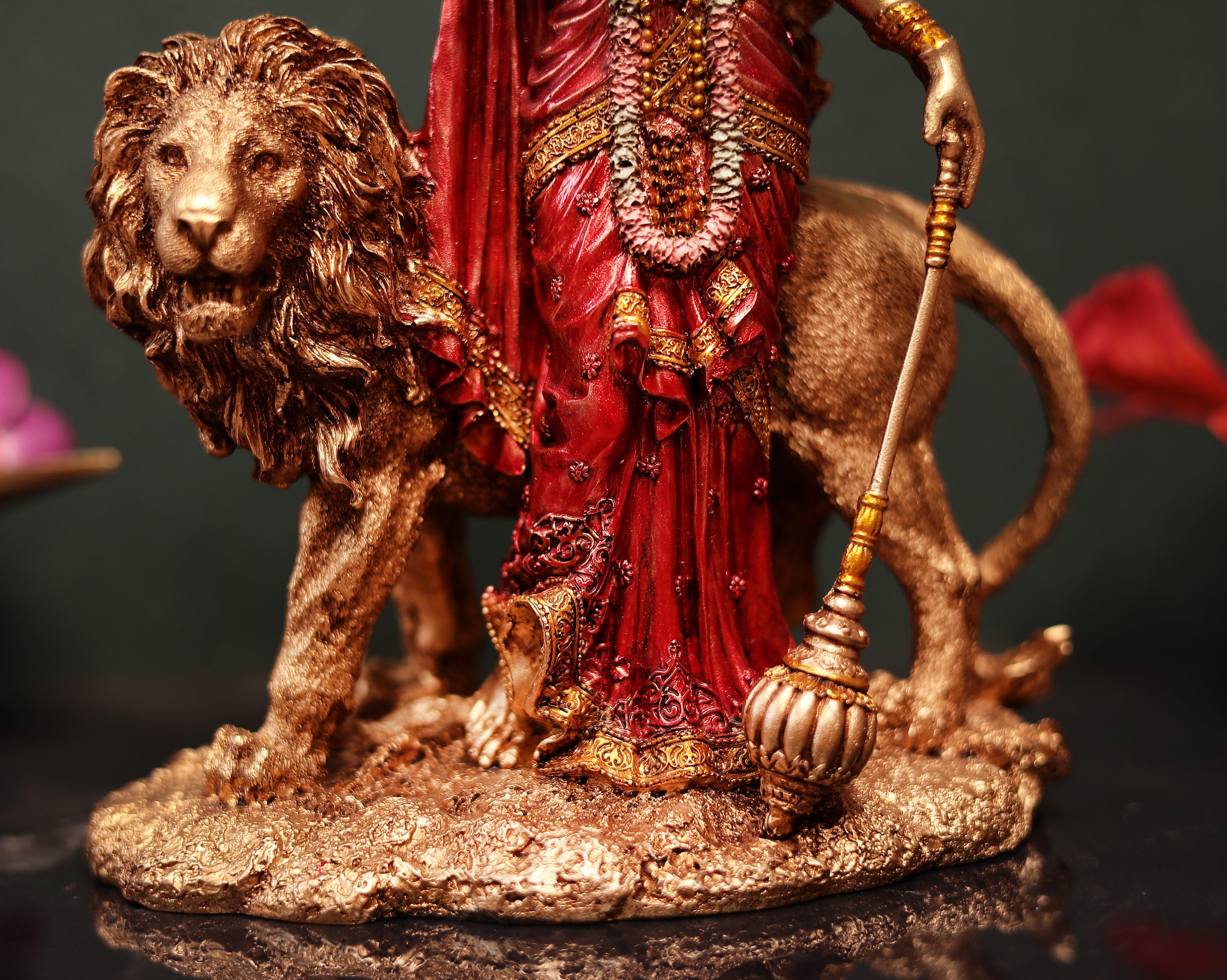 Standing Maa Durga In Multicolor (Resin) In 12 Inches (30.48 Cm)