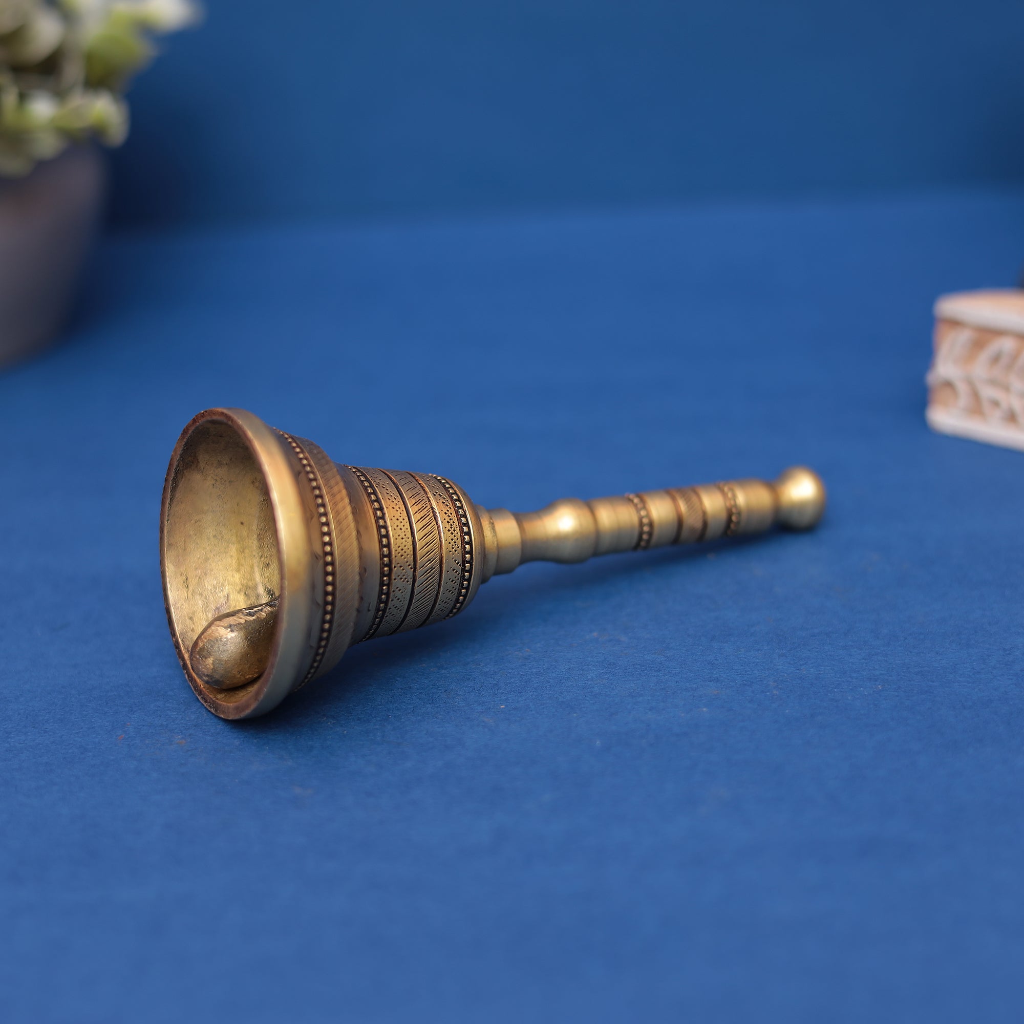 Pure Brass Puja Bell (Ghanti) 6" INCH