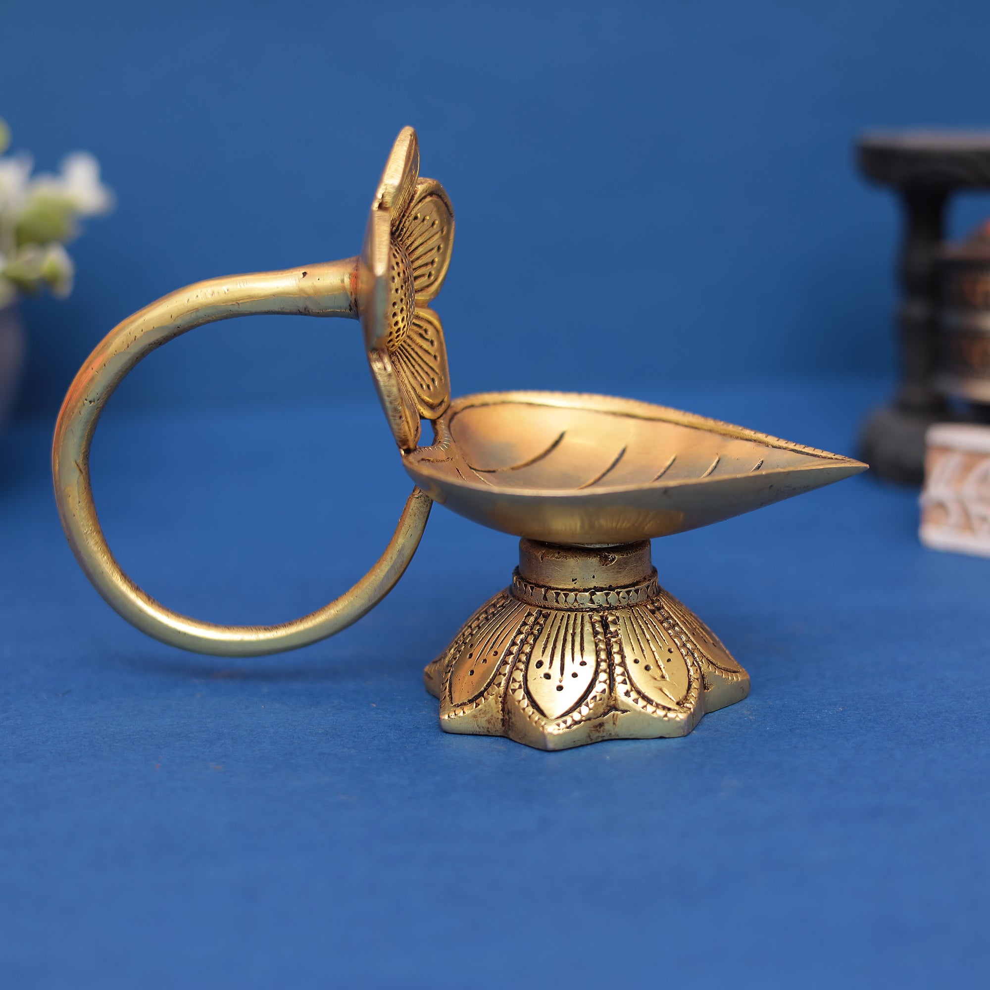 Brass Flower Diya 5" INCH