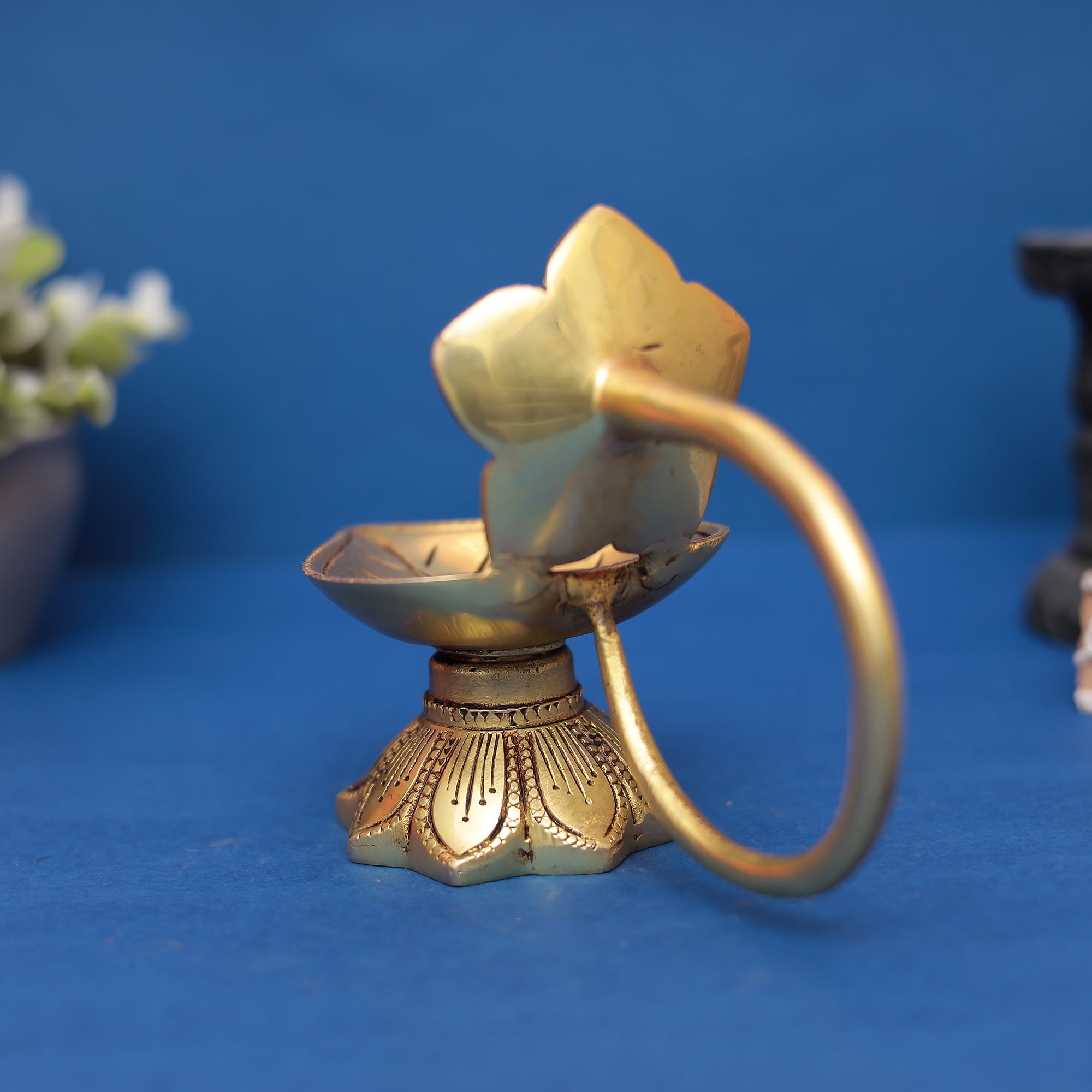 Brass Flower Diya 5" INCH