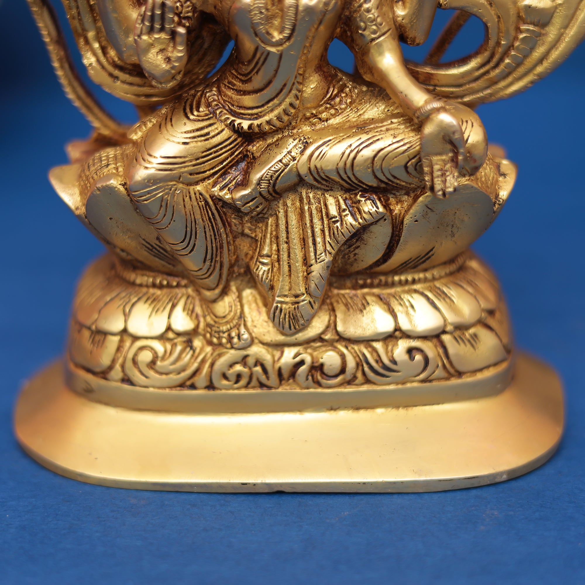 Brass Ganesha and Lakshmi Idol Set 9" Inch