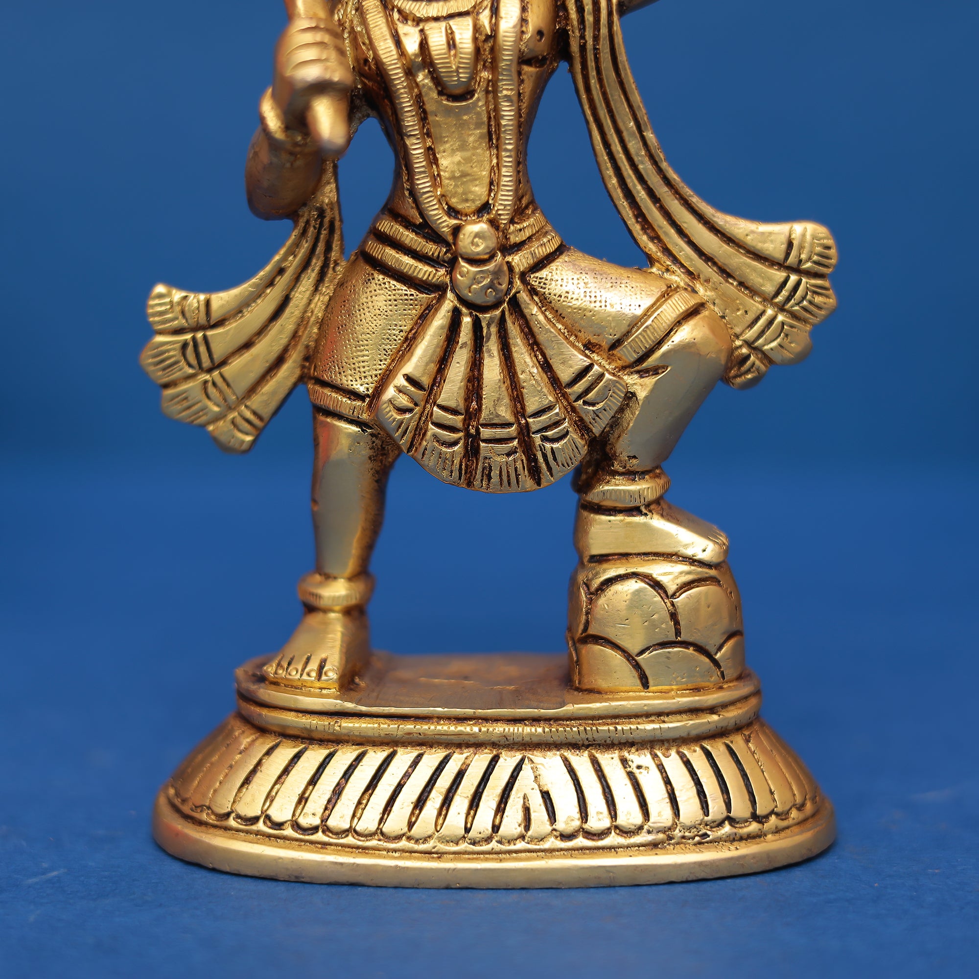 Brass Hanuman Idol | Carrying Sanjeevani Mountain 7" INCH