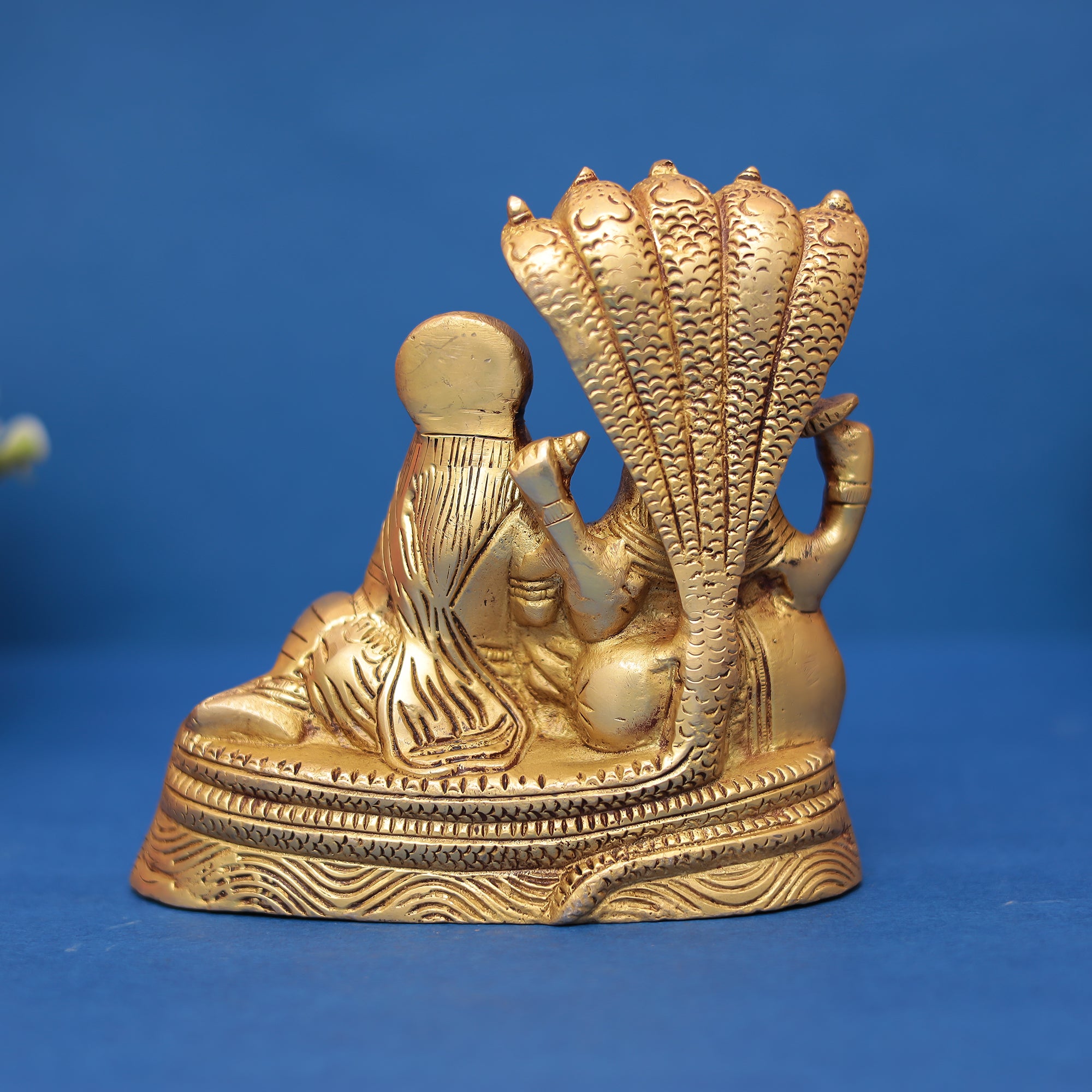 Brass Lakshmi Narayan with Sheshnaag Idol 5" Inch