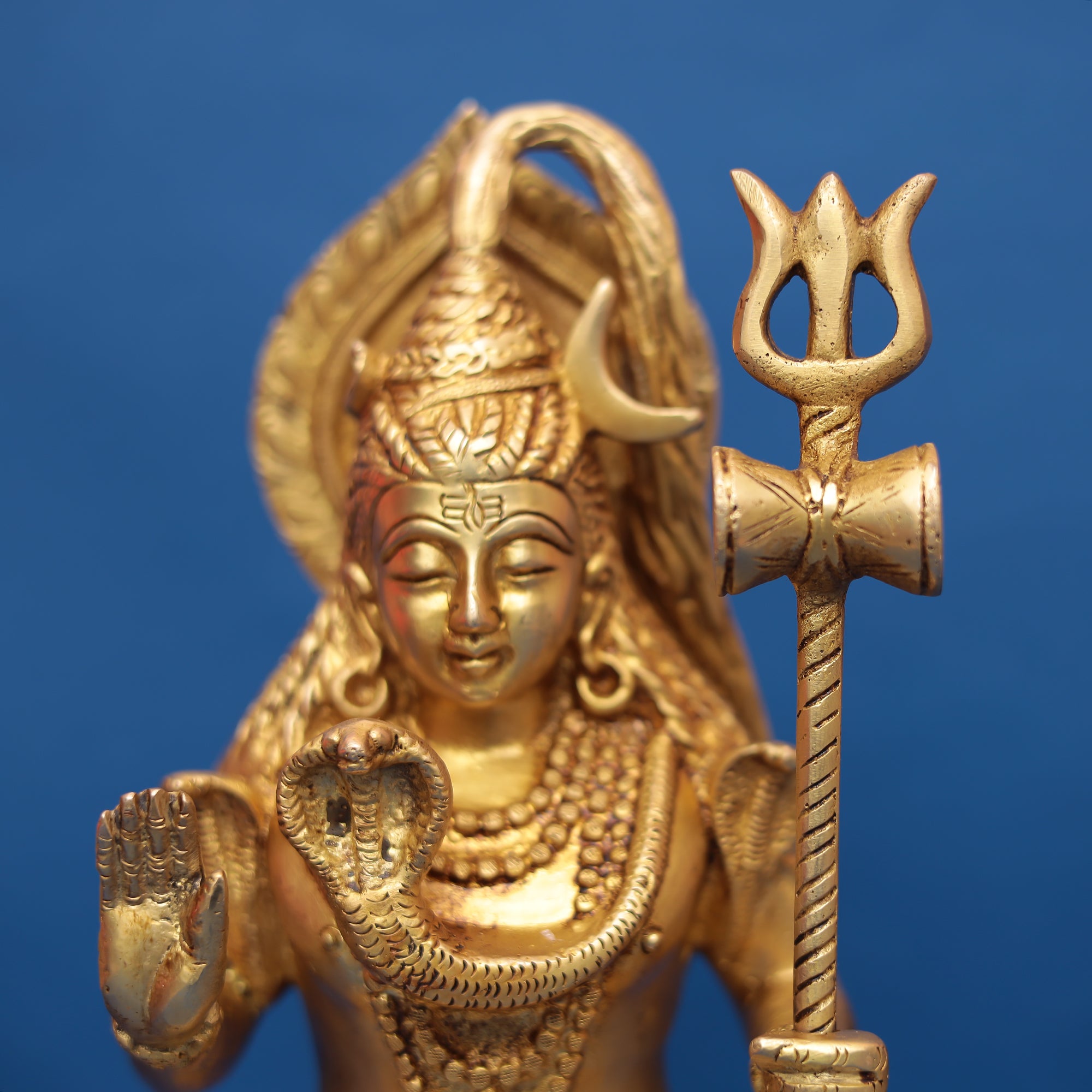 Brass Table Top Lord Shiva Idol 10"Inch