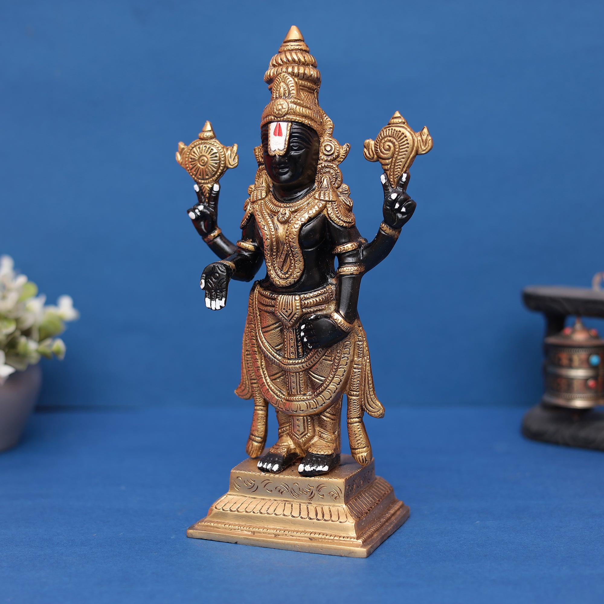 Tirupati Balaji (Lord Venkateshwara) Brass Statue 11" INCH