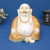 Laughing Buddha Murti – Symbol of Good Luck, Happiness & Prosperity (Brass Finish) 9" INCH