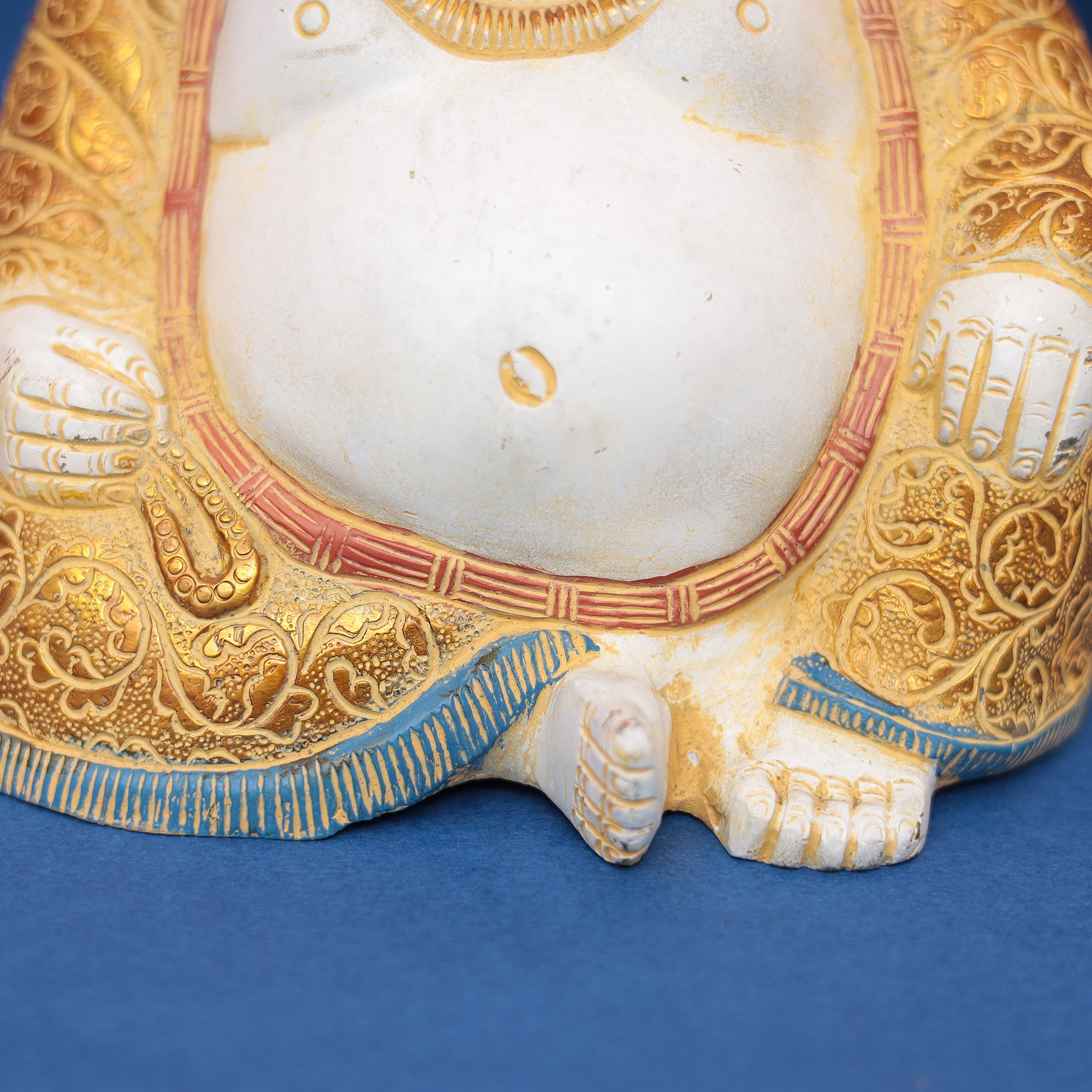 Laughing Buddha Murti – Symbol of Good Luck, Happiness & Prosperity (Brass Finish) 9" INCH