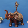 Pure Brass Lord Venkateshwara Swamy on Elephant 17" INCH